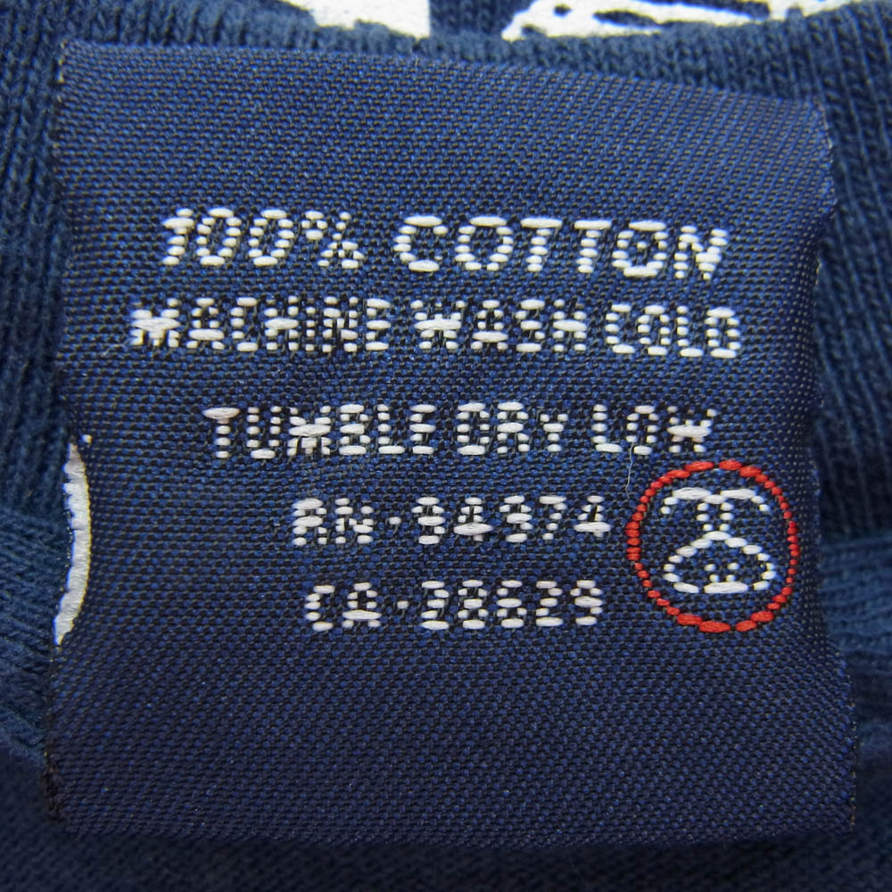 STUSSY ステューシー 90s OLD STUSSY オールド ステューシー 紺タグ ハーレー Tシャツ ネイビー系 M【美品】【中古】