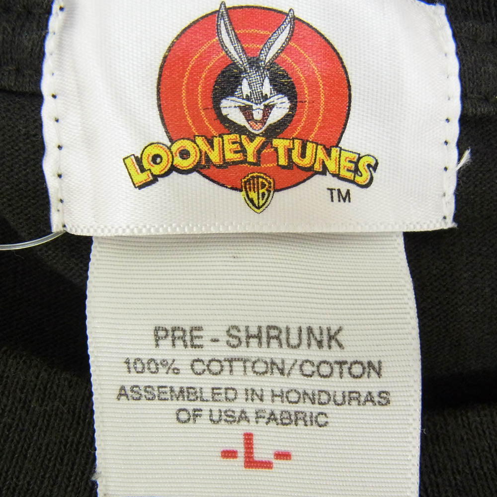 ワーナーブラザーズ ルーニーテューンズ ワイリーコヨーテ LETS SURF 半袖 Tシャツ ブラック系 L【中古】