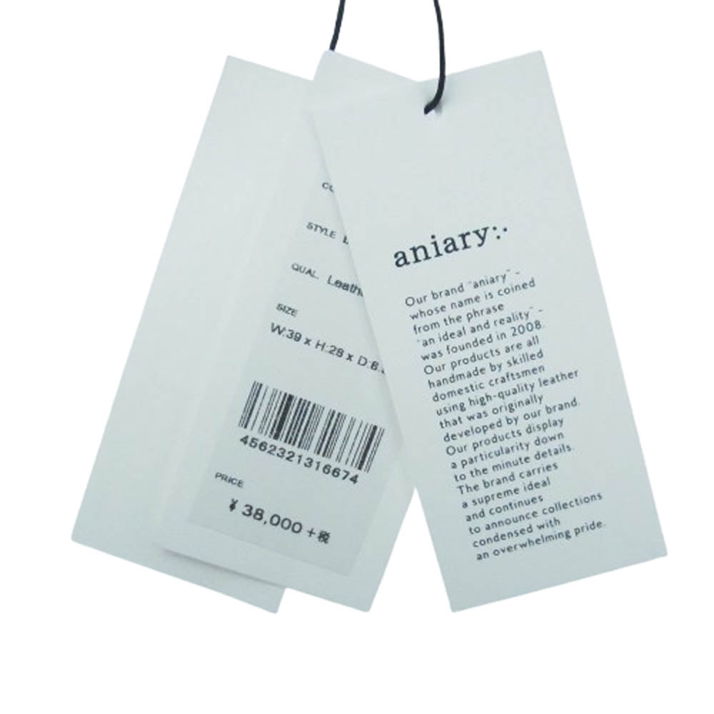 aniary アニアリ 07-01005 Shrink Leather シュリンクレザー そぎ落としブリーフ ビジネス トートバッグ ブラック系【新古品】【未使用】【中古】