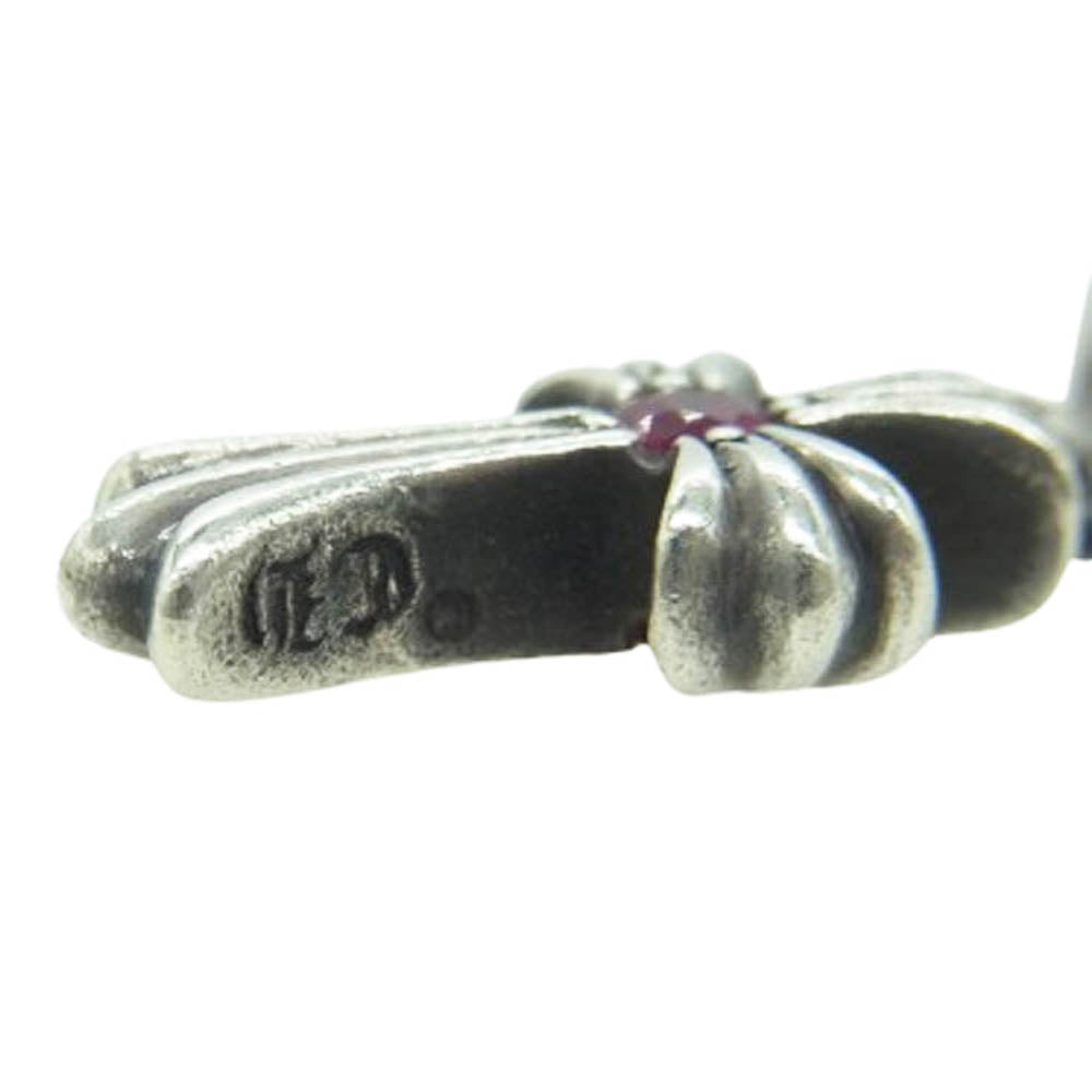 CHROME HEARTS クロムハーツ(原本無) CRS BBYFAT RUBY ベイビーファット 両面ルビー チャーム ペンダントトップ シルバー系【中古】