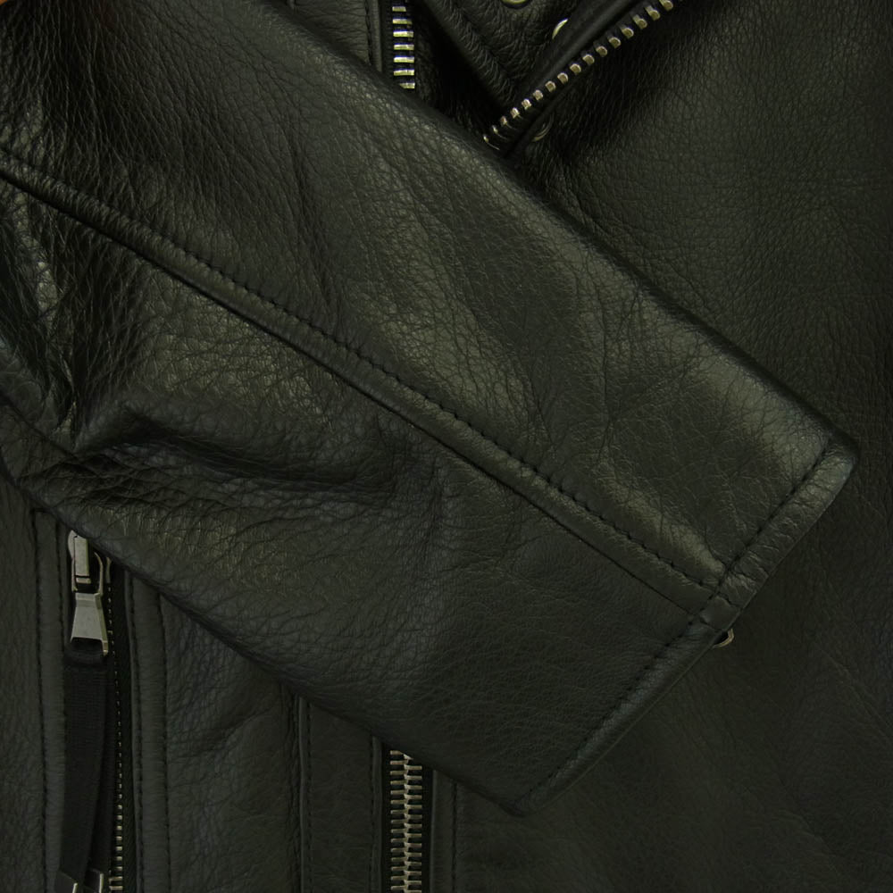 DIESEL ディーゼル セミダブル レザー バイカー ライダースジャケット ブラック系 46【中古】