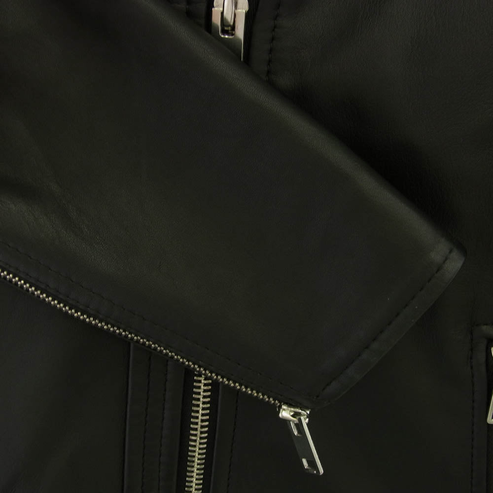 DIESEL ディーゼル シングル レザー バイカー ライダースジャケット ブラック系 S【中古】
