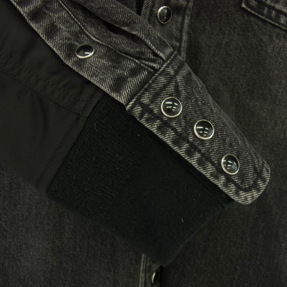 Sacai サカイ 21AW 21-02510M MA-1ドッキング デニム ウエスタンシャツ ジャケット ブラック系 2【中古】