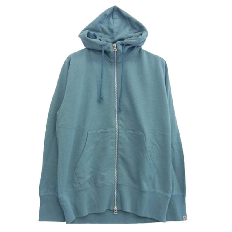 ループウィラー グレー フルジップ パーカー loopwheeler ループ