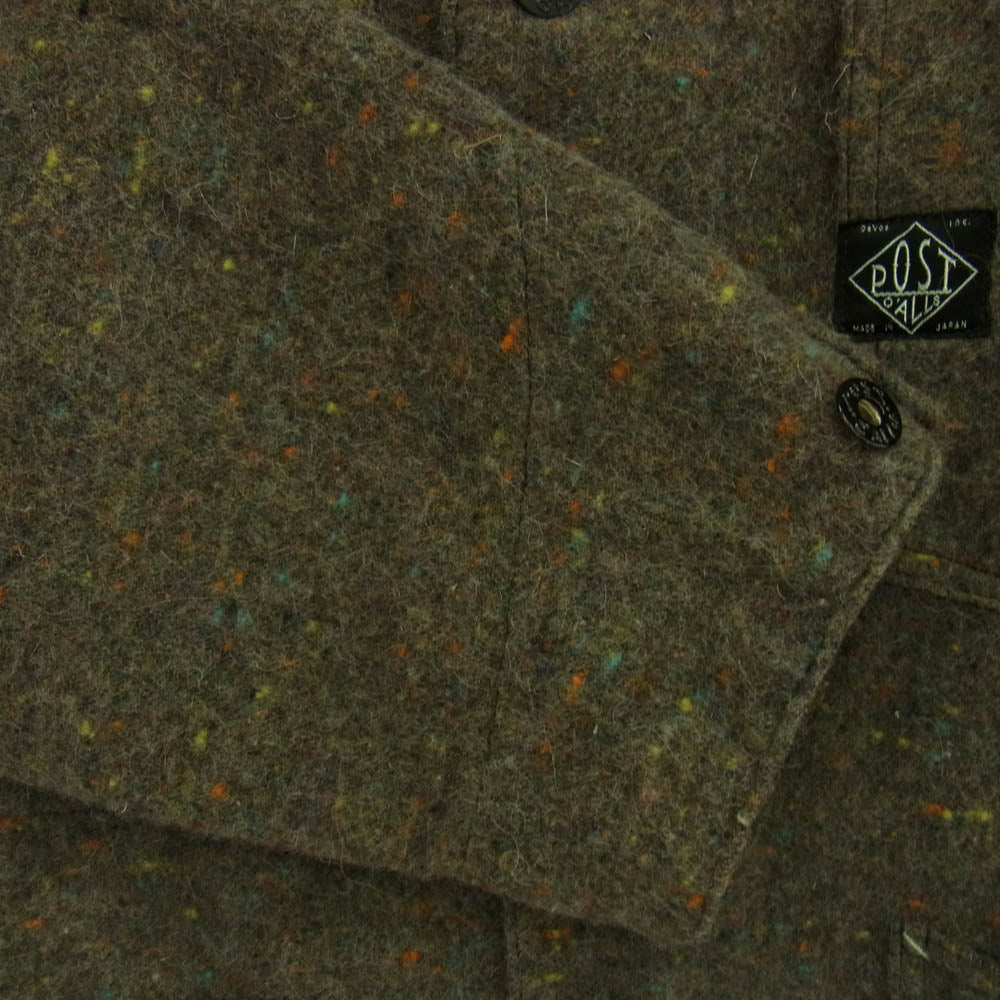 POST OVERALLS ポストオーバーオールズ 24AW 1103-TWB Polarfleece Jacket trashed wool version ポーラーフリース カバーオール ジャケット マルチカラー系 L【中古】