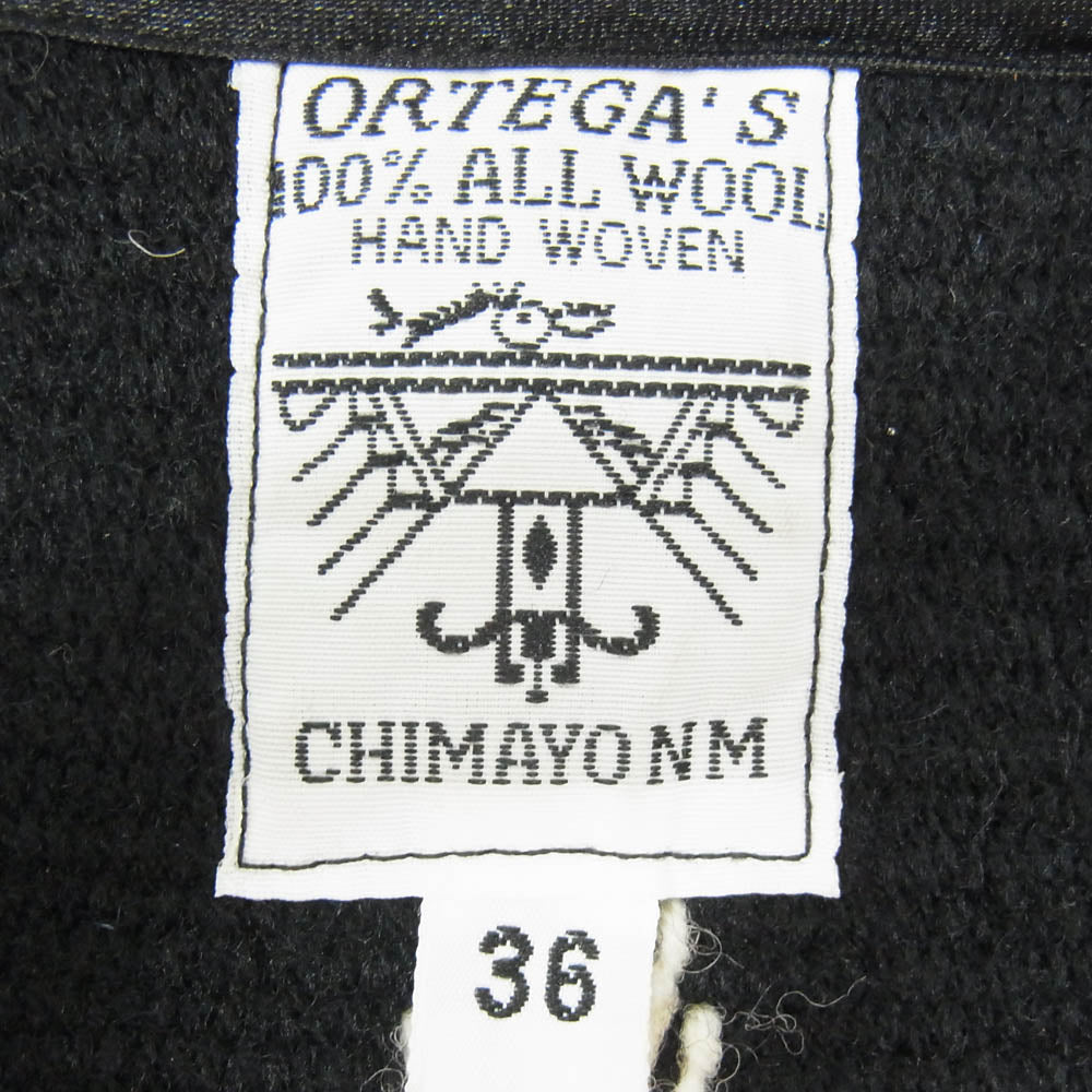 ORTEGA オルテガ Chimayo Vest チマヨ ベスト ブラック系 36【中古】