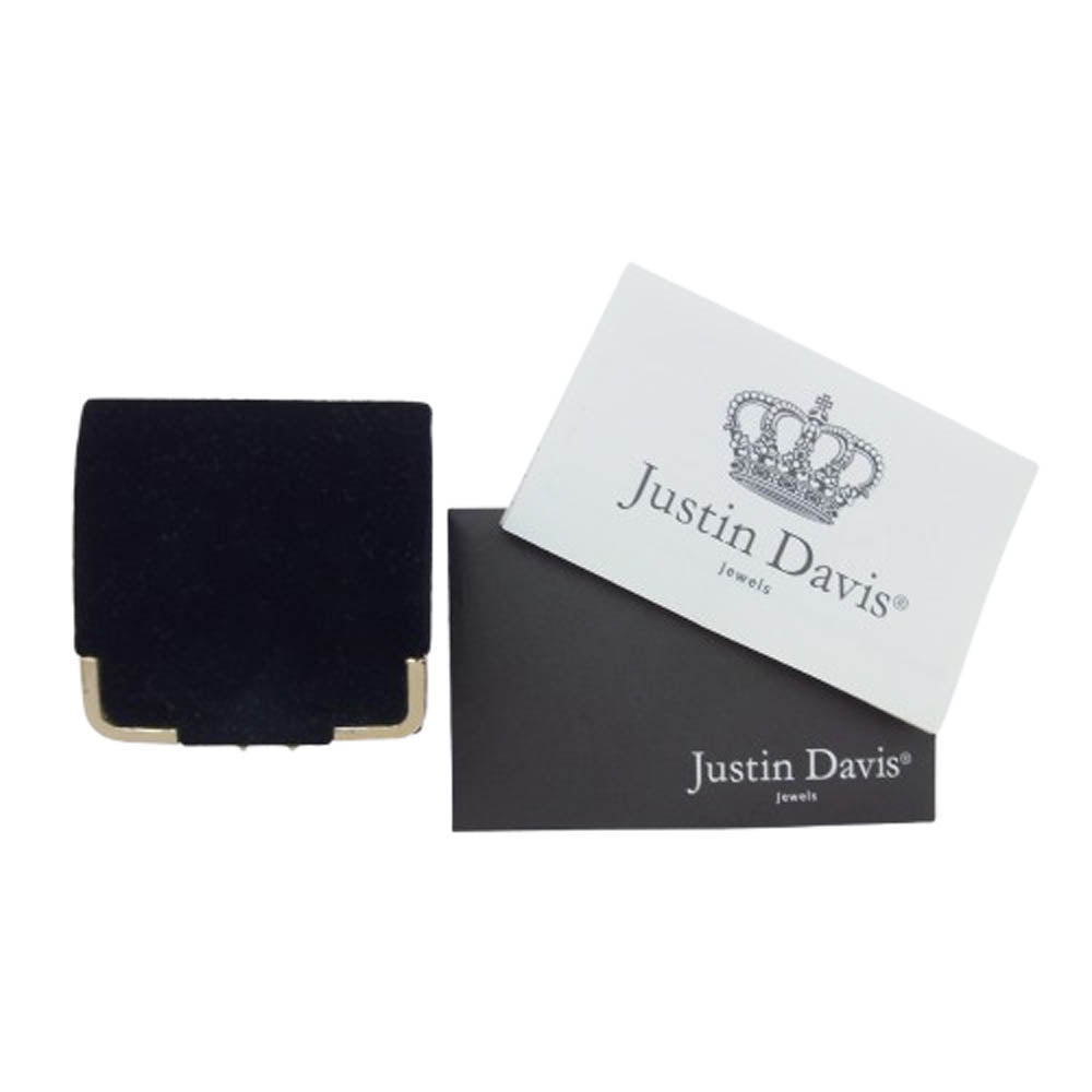 Justin Davis ジャスティンデイビス SRJ100 Eminem Ring ダイヤ オニキス エミネム リング シルバー系 21号【中古】