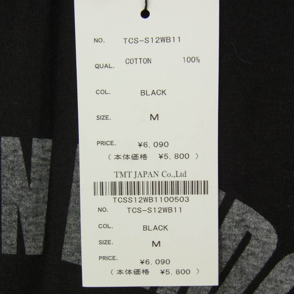 TMT ティーエムティー TCS-S12WB11 MANHATTAN BRIDGE NEW YORK ロゴ コットン 半袖 Tシャツ ブラック系 M【新古品】【未使用】【中古】