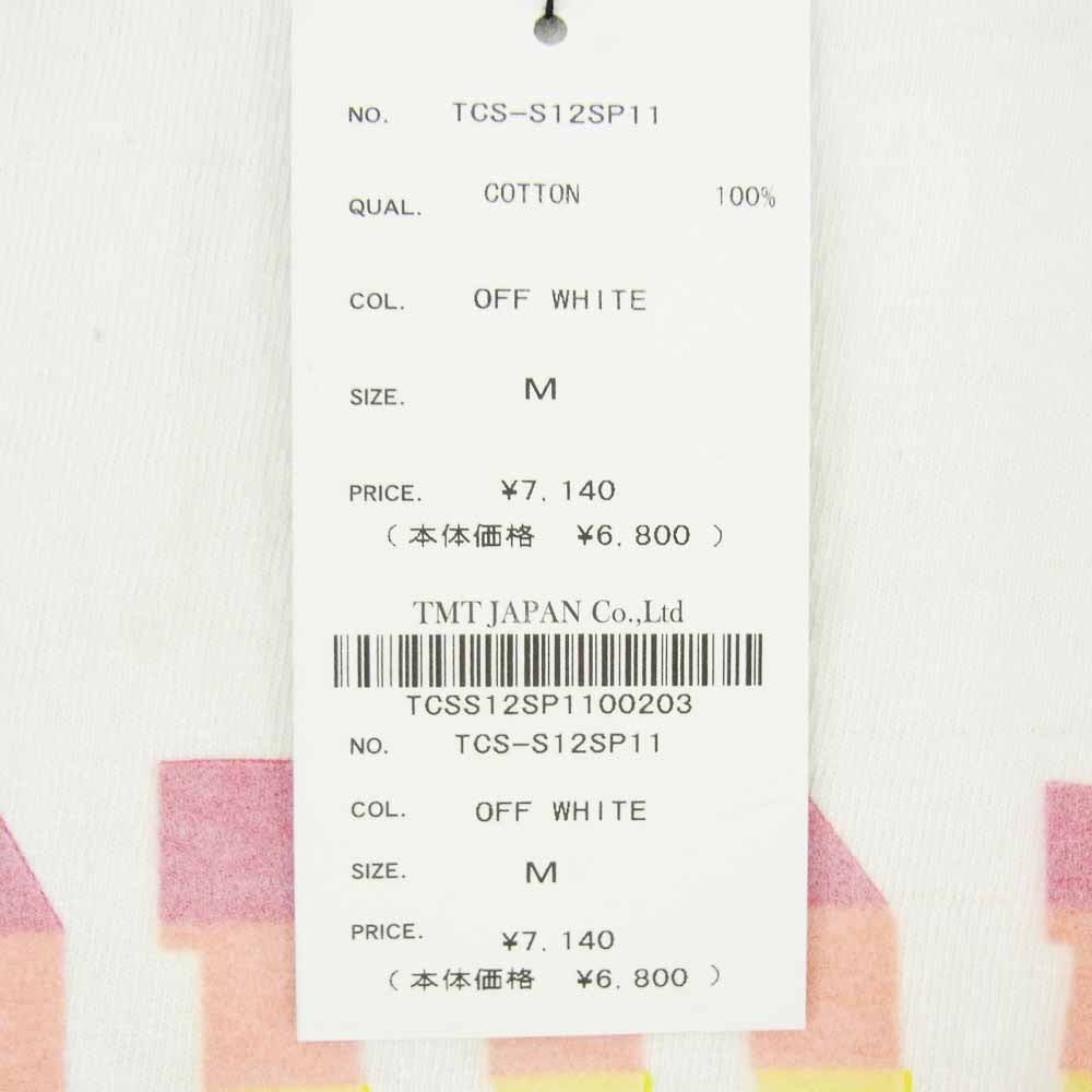 TMT ティーエムティー TCS-S12SP11 FLORIDA ロゴ コットン 半袖 Tシャツ オフホワイト系 M【新古品】【未使用】【中古】