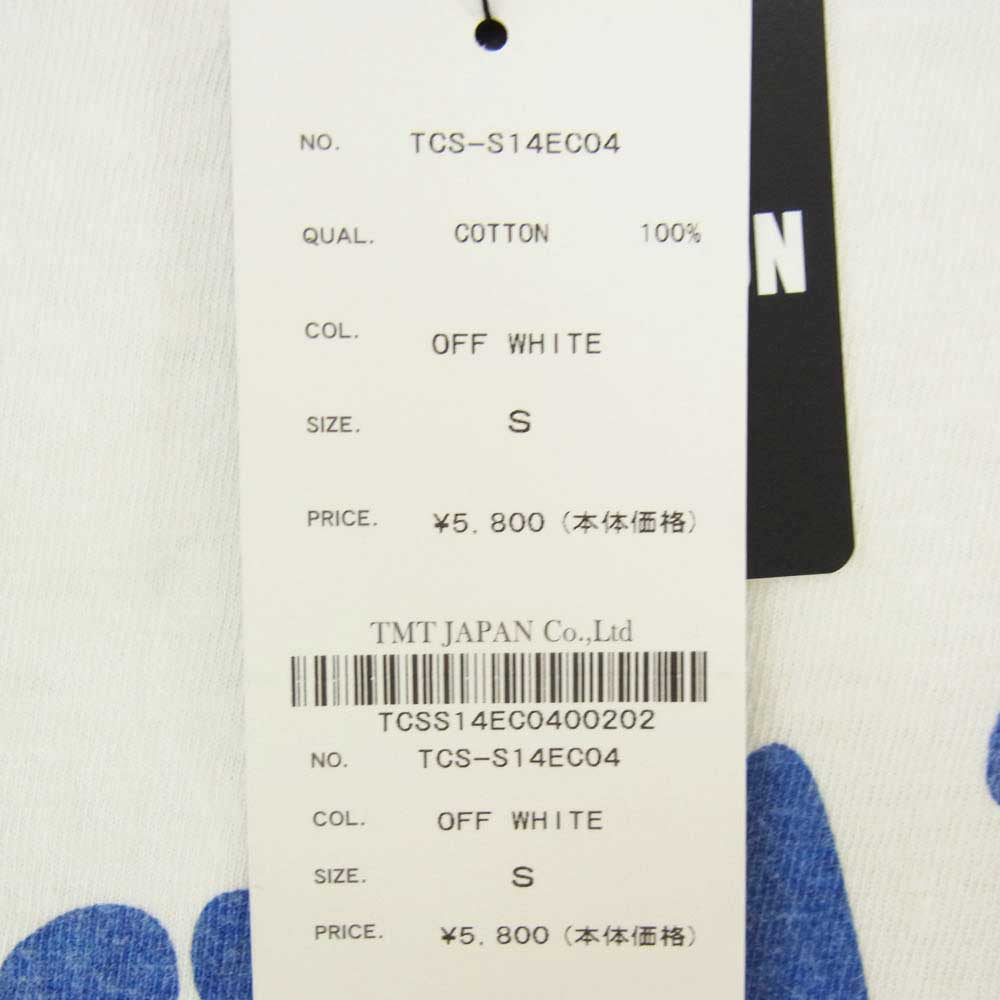 TMT ティーエムティー BIGHOLIDAY TMT ロゴ コットン 半袖 Tシャツ オフホワイト系 S【新古品】【未使用】【中古】