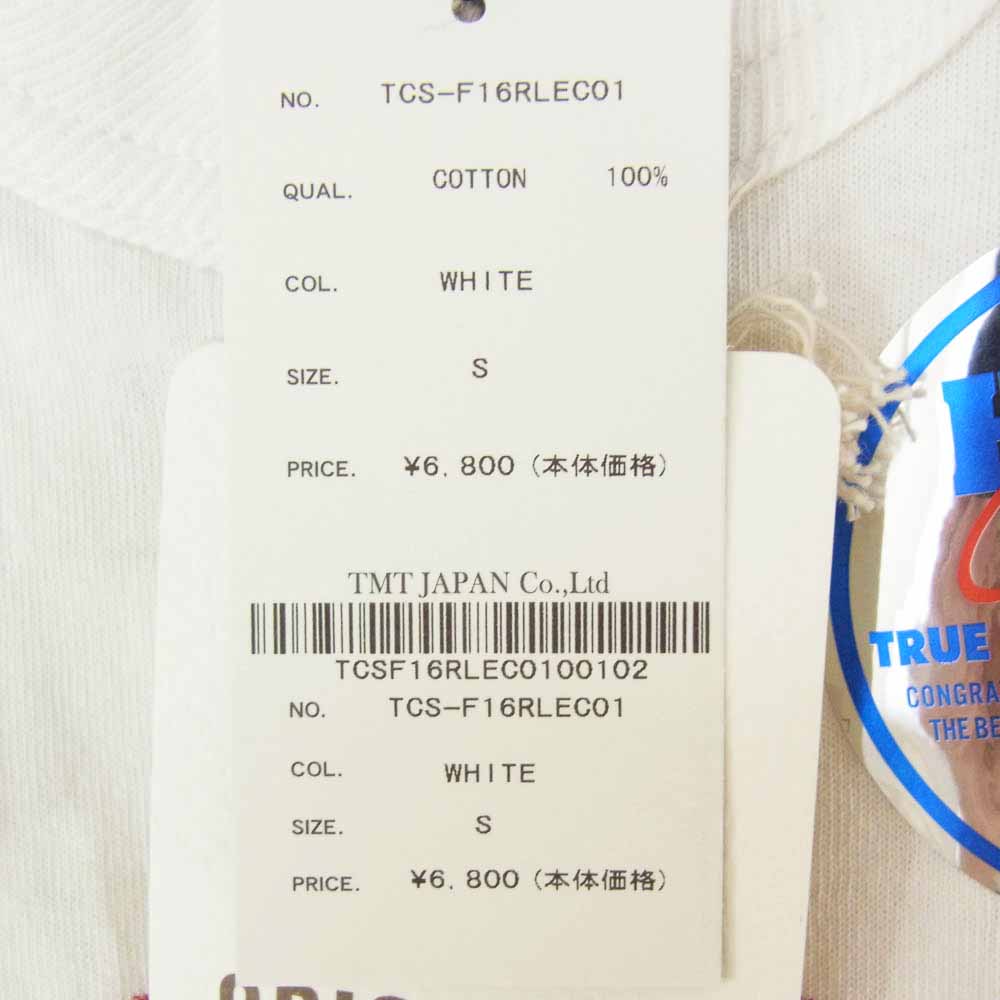 TMT ティーエムティー TCS-F16RLEC01 BIGHOLIDAY アーチ ロゴ コットン 半袖 Tシャツ ホワイト系 S【新古品】【未使用】【中古】