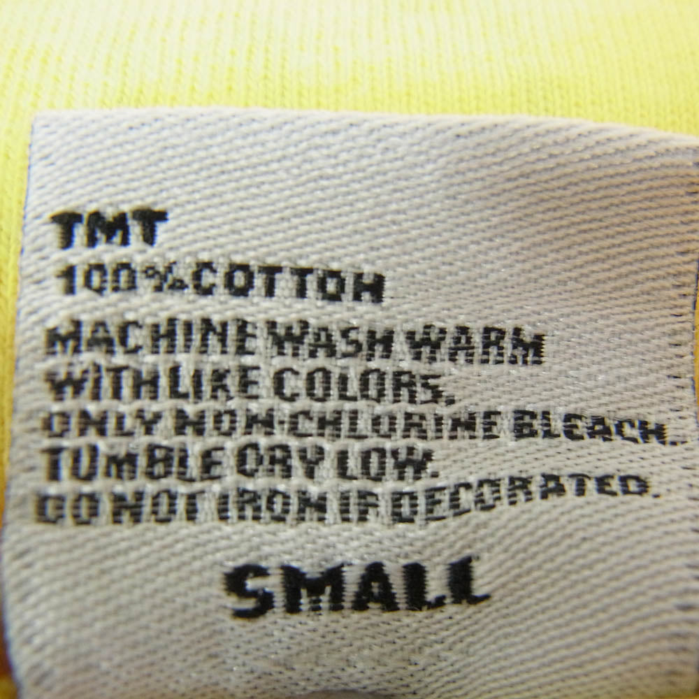 TMT ティーエムティー TMT YOURSロゴ コットン 半袖 Tシャツ イエロー系 S【新古品】【未使用】【中古】