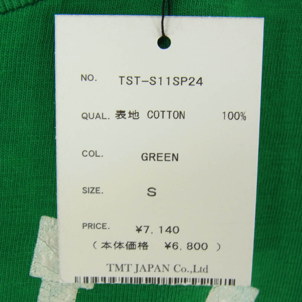 TMT ティーエムティー TST-S11SP24 BIGHOLIDAY アーチ ロゴ コットン 半袖 Tシャツ グリーン系 S【新古品】【未使用】【中古】