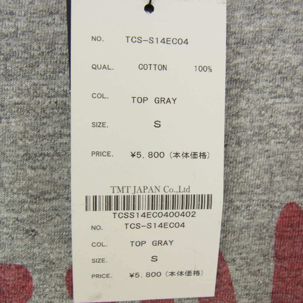 TMT ティーエムティー TCS-S14EC04 BIGHOLIDAY TMT ロゴ コットン 半袖 Tシャツ グレー系 S【新古品】【未使用】【中古】