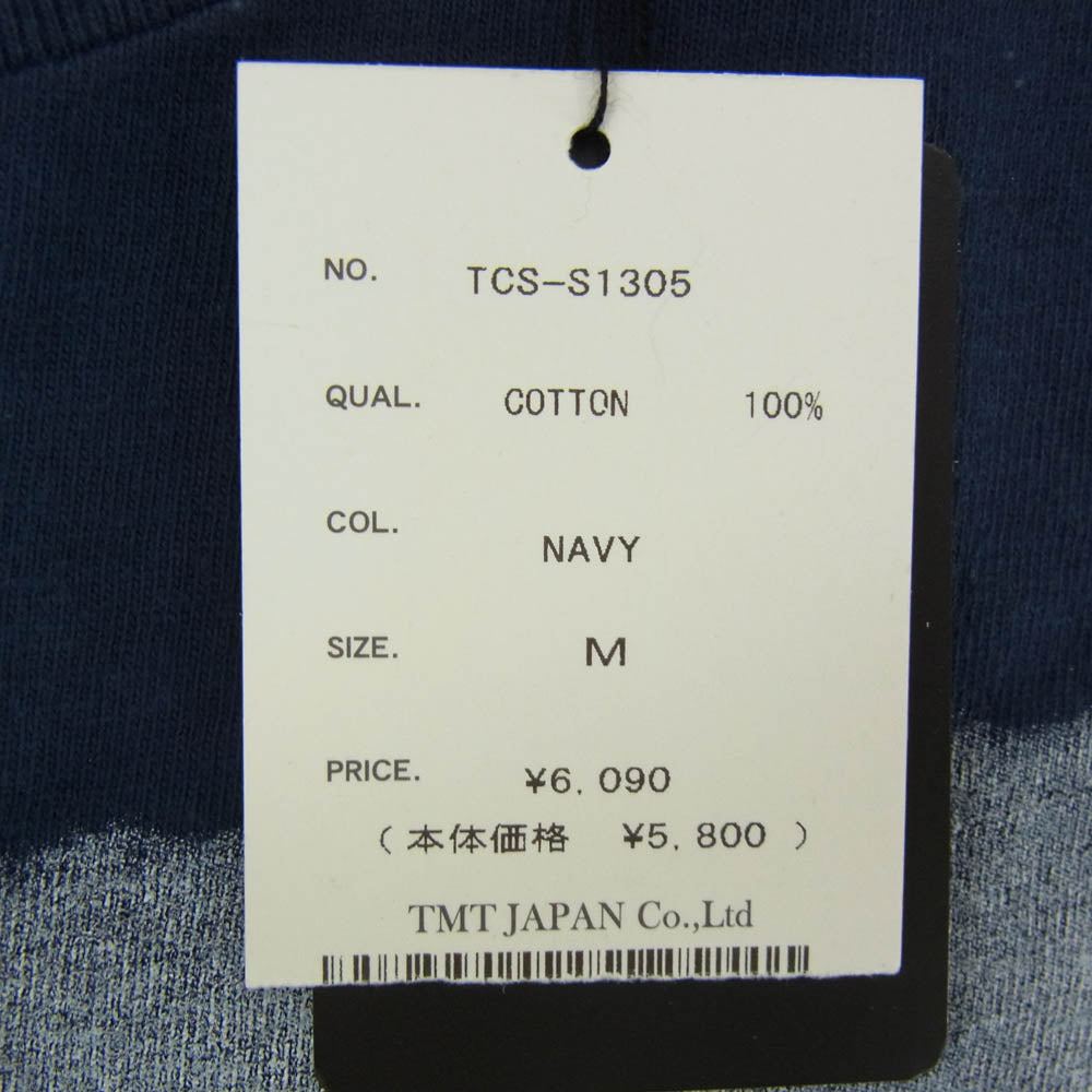 TMT ティーエムティー TCS-S1305 フロントプリント 半袖 Tシャツ ネイビー系 M【新古品】【未使用】【中古】