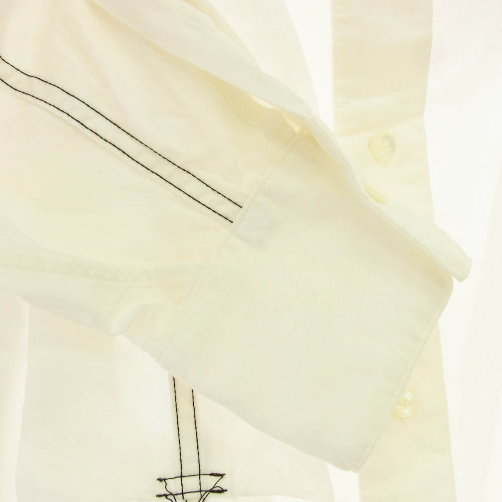 Jieda ジエダ 20SS Jie-20W-SH02-EX HAND STITCH SHIRT ハンド ステッチ 長袖 シャツ オフホワイト系 1【中古】