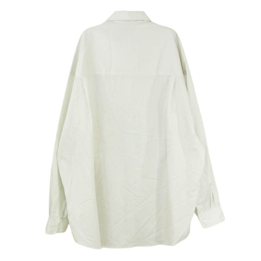 GRAPHPAPER グラフペーパー 25SS GM251-50144 Silicon Poplin Oversized Regular Collar Shirt シリコン オーバーサイズ 長袖 シャツ ホワイト系 1【中古】