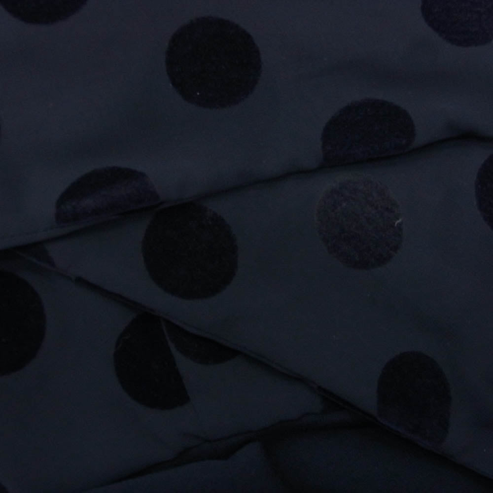 FRAY I.D フレイアイディー FFOD11143 フロッキードットプリント シースルー ワンピース ネイビー系 1【中古】