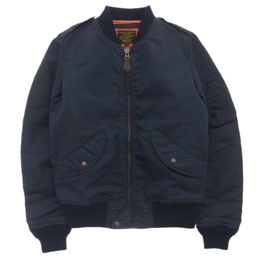 希少 AVIREX L-2A フライトジャケット ネイビー コマーシャルロゴ M 希少 AVIREX L-2A フライトジャケット ネイビー コマーシャルロゴ M