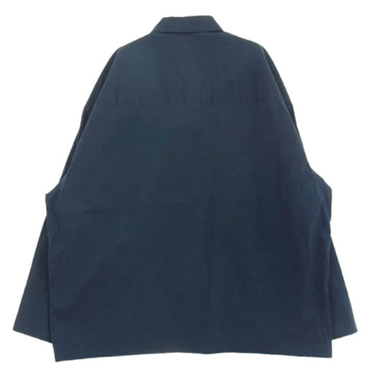 GRAPHPAPER グラフペーパー 23SS GM231-50199B Oversized Box Shirt オーバーサイズ ボックス 長袖 シャツ ネイビー系【中古】