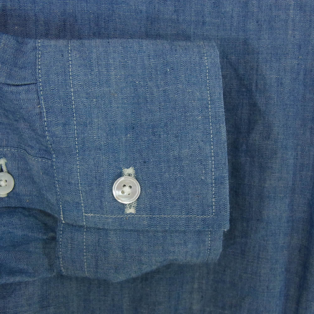 HEUGN ユーゲン SHIRT022 JAMES Regular Collar Shirt Chambray レギュラーカラー 長袖 シャツ シャンブレー ブルー系 1【美品】【中古】