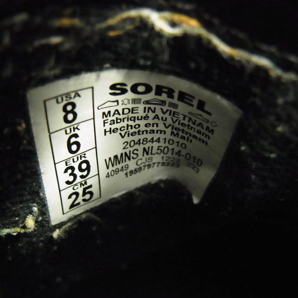 ソレル NL5014-010 CARIBOU X BOOT CHELSEA WP カリブー エックス ウォータープルーフ チェルシー ブーツ ブラック系 25cm【中古】