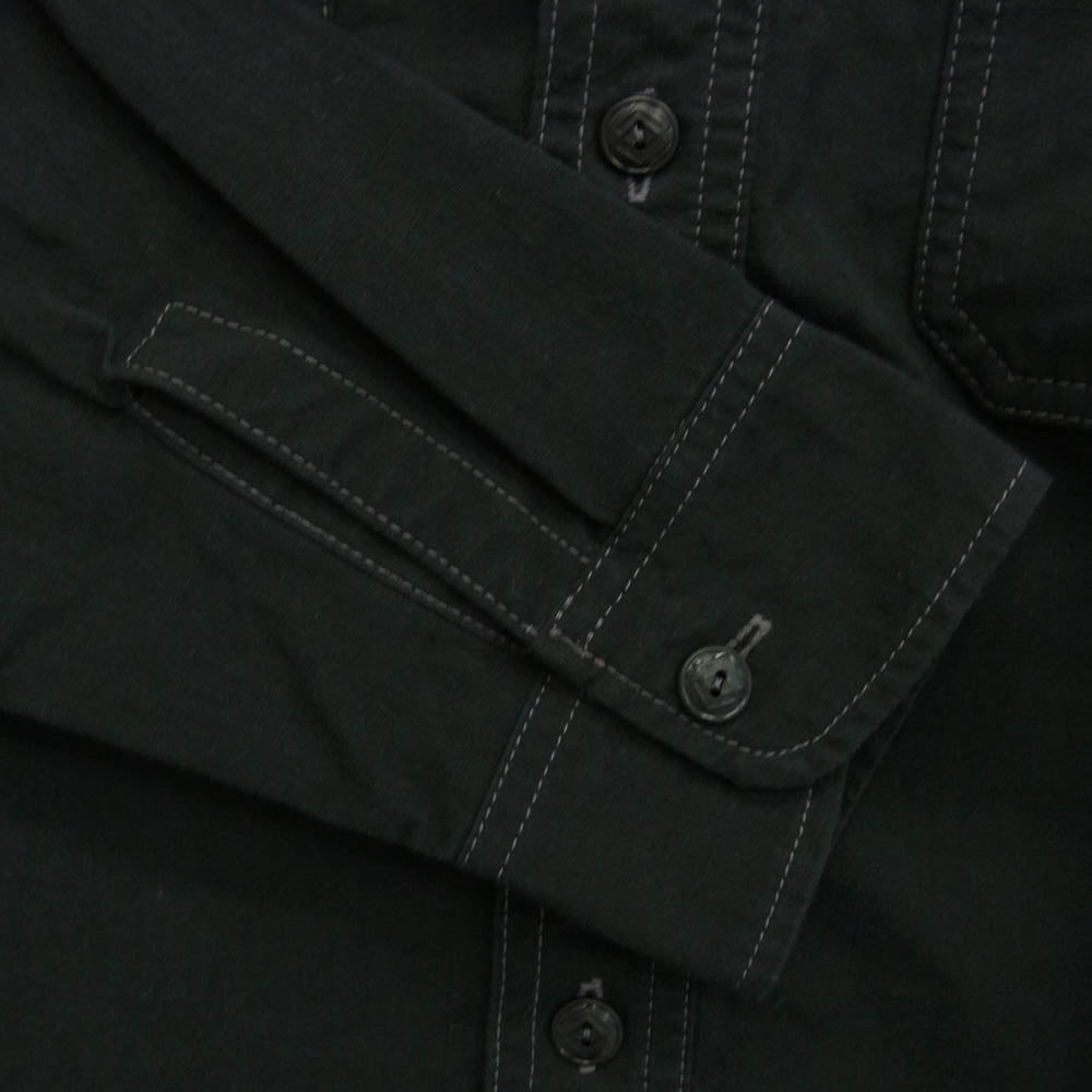 TOY'S McCOY トイズマッコイ TMS2301 SIDE WINDER サイド ワインダー COTTON コットン POPLIN ポプリン SHIRT 85TH BOMS.SQ. 長袖 シャツ ブラック系 17【新古品】【未使用】【中古】