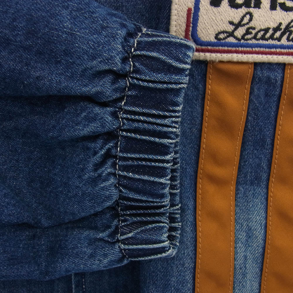VANSON バンソン DENIM デニム コーチ ジャケット インディゴブルー系 XL【中古】