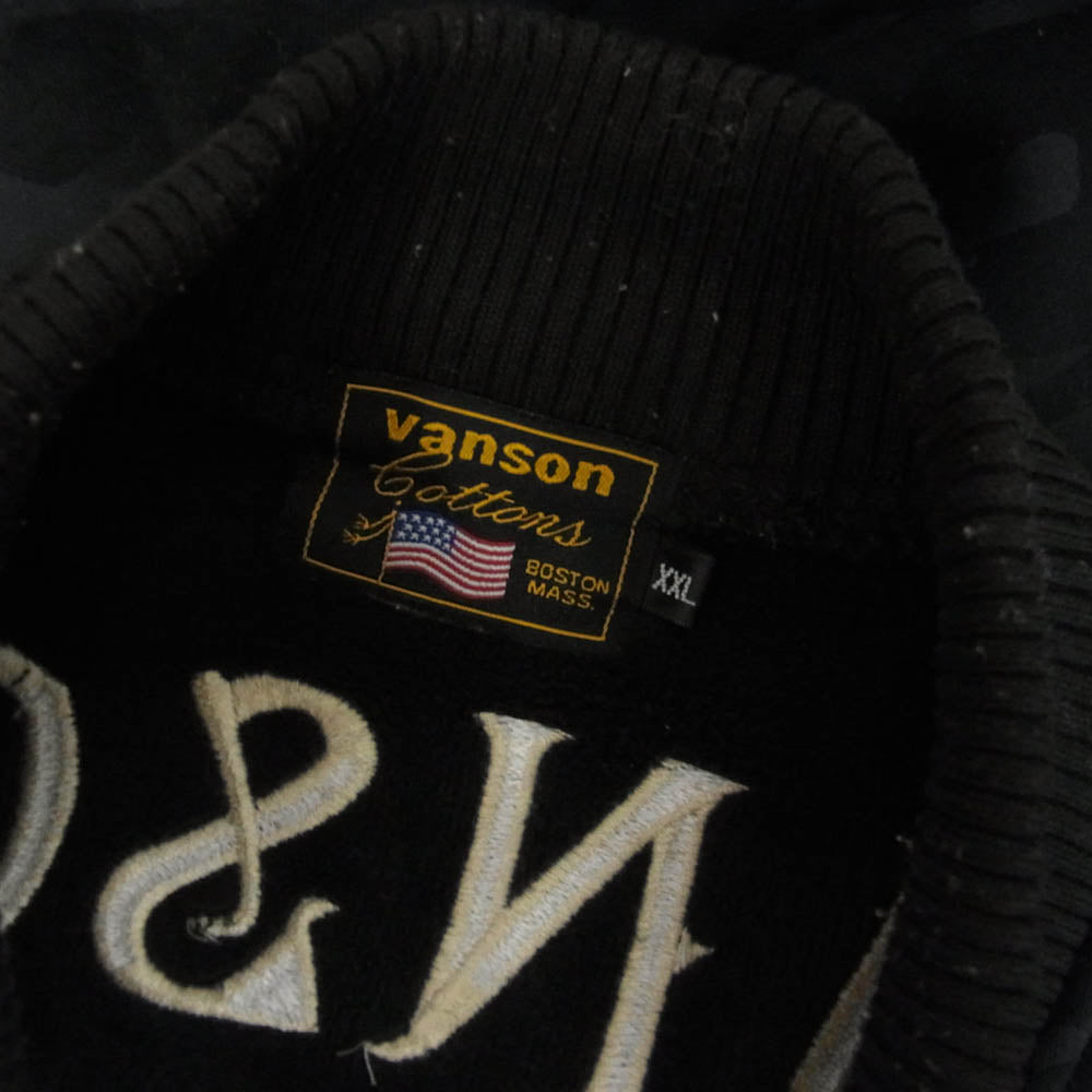 VANSON バンソン bunker hill カモフラ スカル スター ロゴ ジップ アップ ジャケット ダークグレー系 XXL【中古】