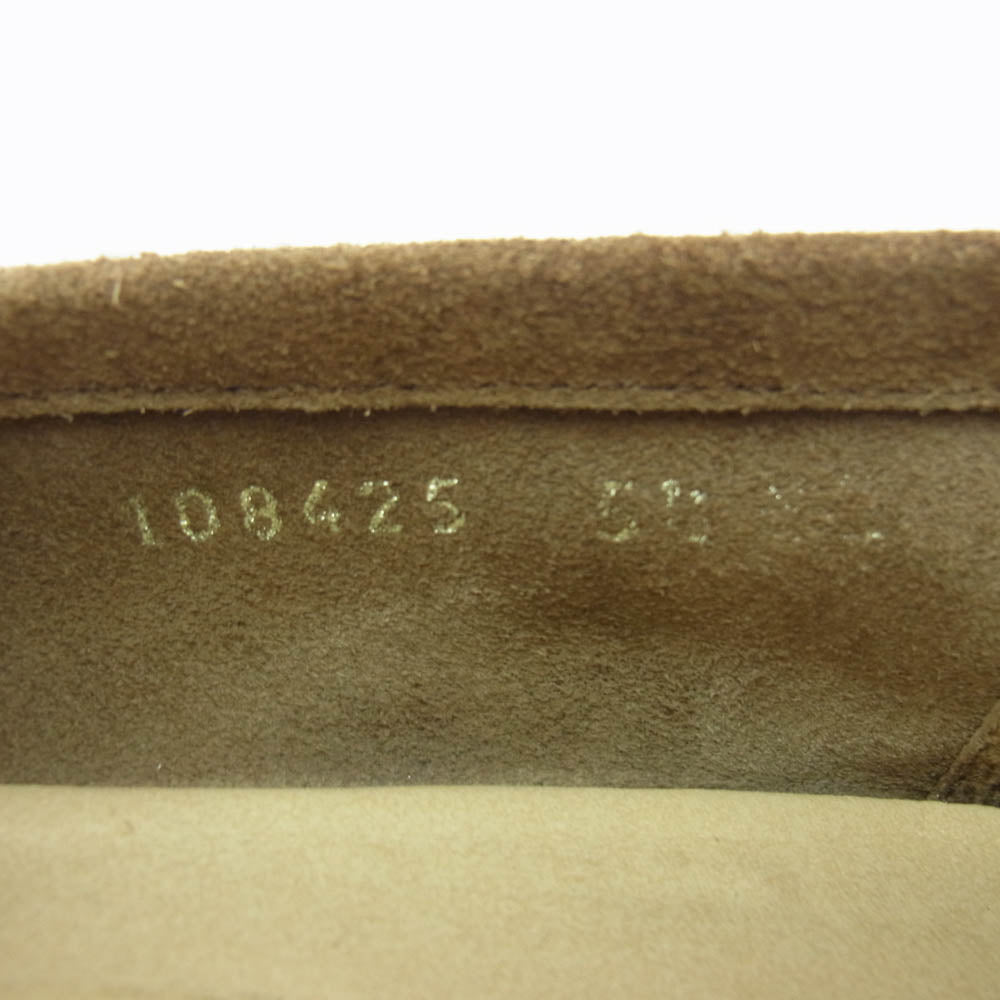 GUCCI グッチ 108425 スエード シューズ スリッポン ローファー ブラウン系 実寸サイズ:約25cm【中古】