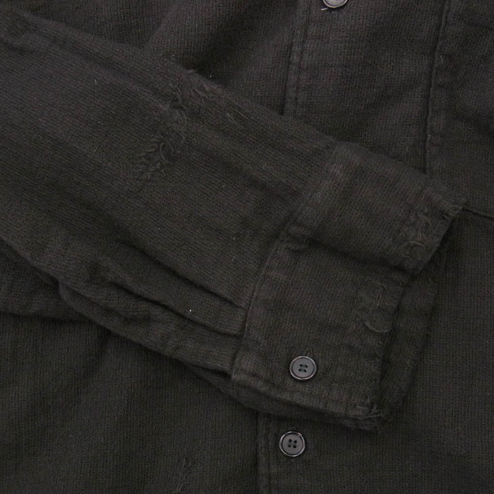 ANCELLM アンセルム ANC-SH60 DOUBLEGAUZE SHIRT ダブルガーゼ 長袖 シャツ ブラック系 2【中古】