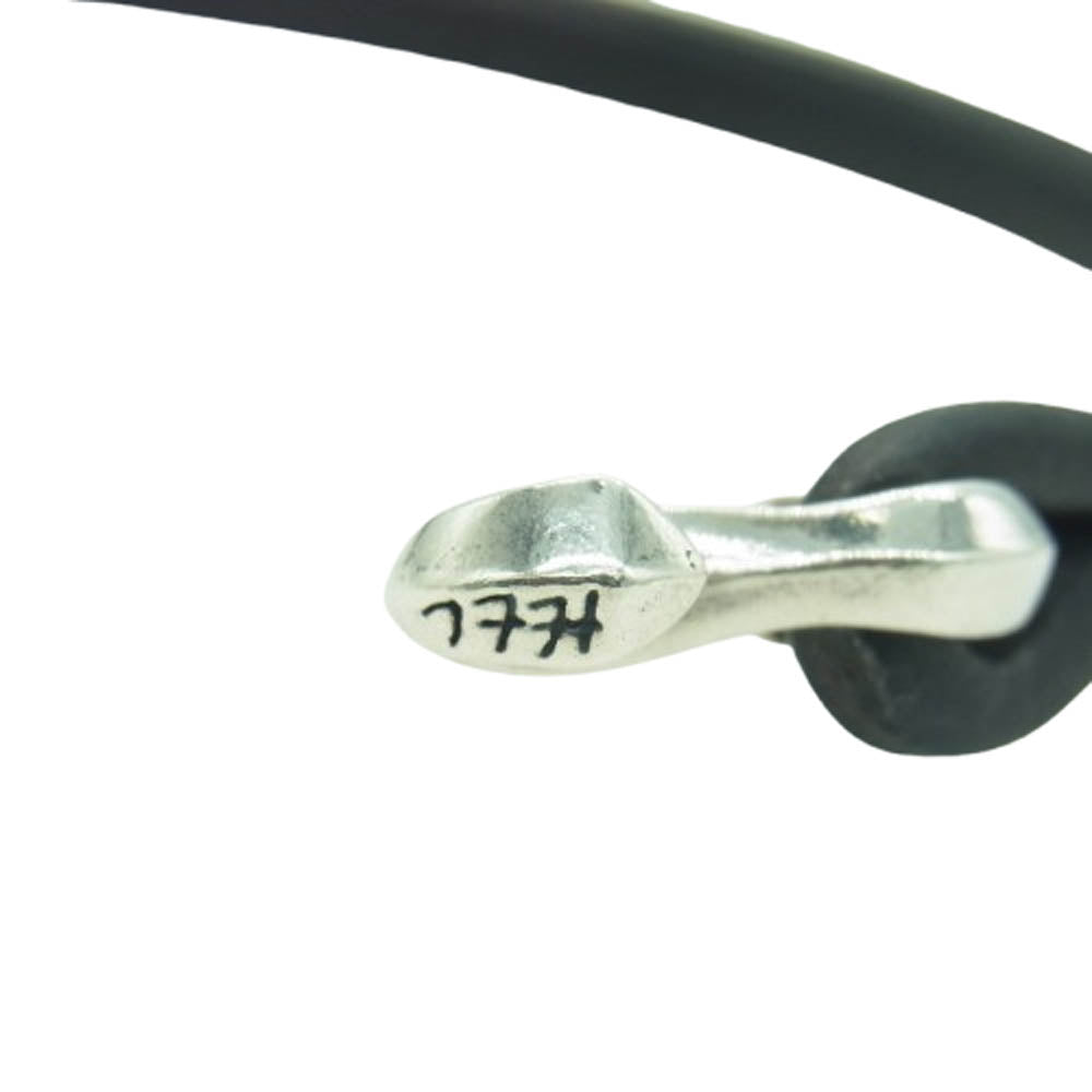 THE FLAT HEAD ザフラットヘッド シルバーフック レザー ブレスレット シングル シルバー系【中古】