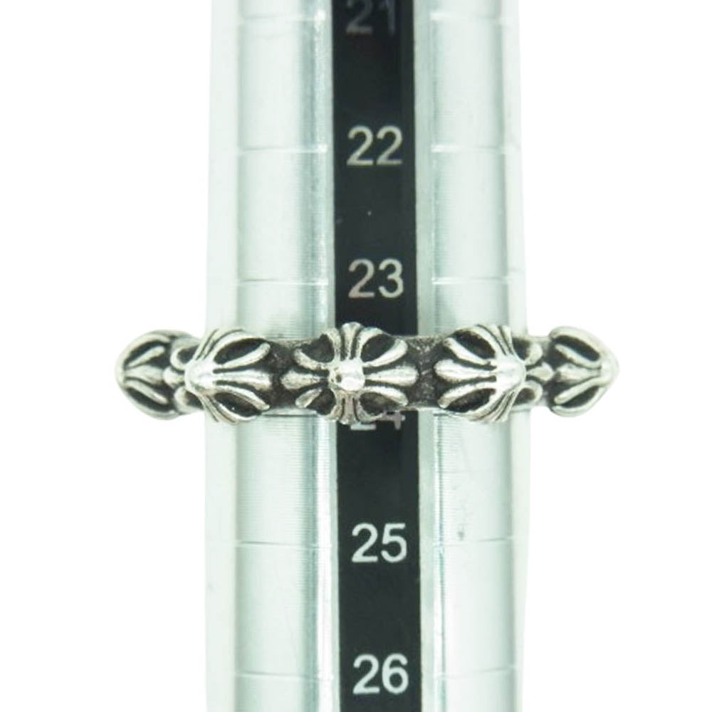 CHROME HEARTS クロムハーツ(原本無) CROSS BAND クロスバンド リング シルバー系 24号【中古】