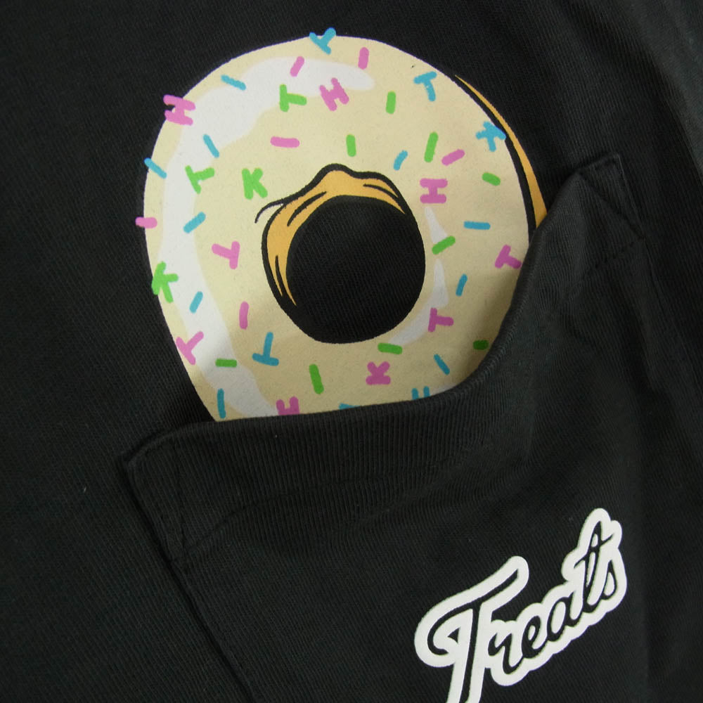 KITH キス Treats Doughnut Special プリント Tシャツ 半袖カットソー ブラック系 L【中古】