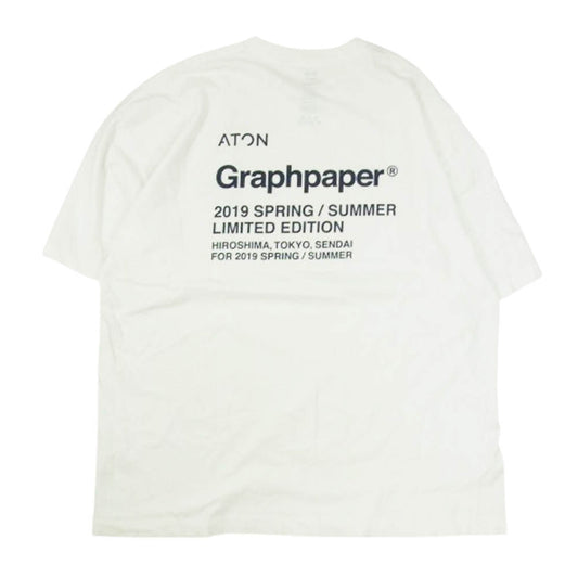 ATON エイトン × Graphpaper グラフペーパー 半袖 Tシャツ カットソー ホワイト系 06【中古】