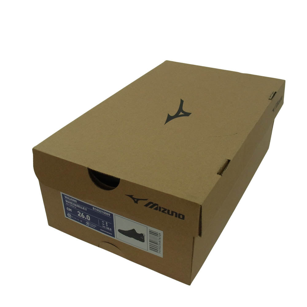 MARGARET HOWELL マーガレットハウエル B1GS210009 × MIZUNO ミズノ WAVE GAZELLE2 ウェーブ ガゼル 2 ローカット スニーカー ブラック系 26cm【中古】