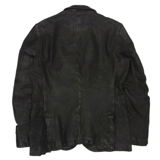 ISAMUKATAYAMA BACKLASH イサムカタヤマバックラッシュ 1254-07 ITALY SHOULDER GARMENT-DYED JACKET イタリアンショルダー製品染め レザー テーラードジャケット ダークブラウン系 S【中古】