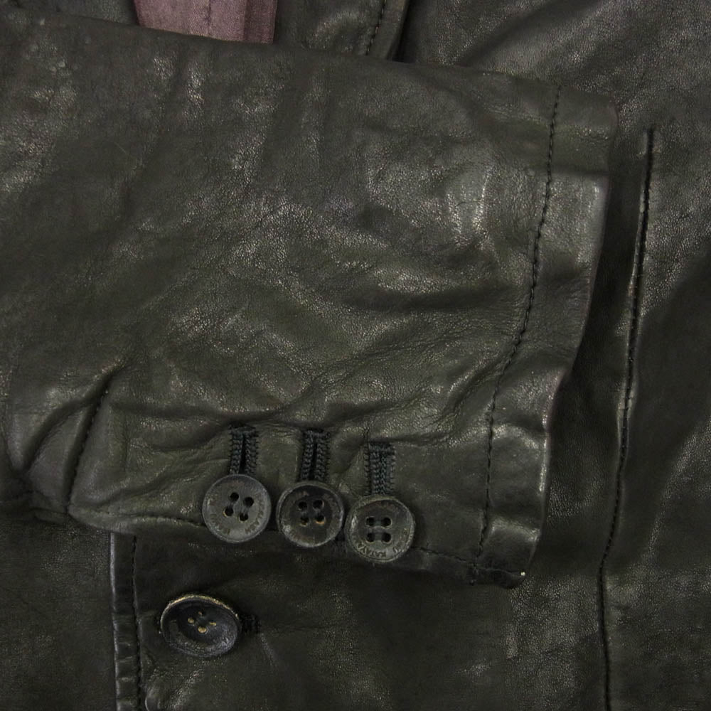 ISAMUKATAYAMA BACKLASH イサムカタヤマバックラッシュ 1254-07 ITALY SHOULDER GARMENT-DYED JACKET イタリアンショルダー製品染め レザー テーラードジャケット ダークブラウン系 S【中古】