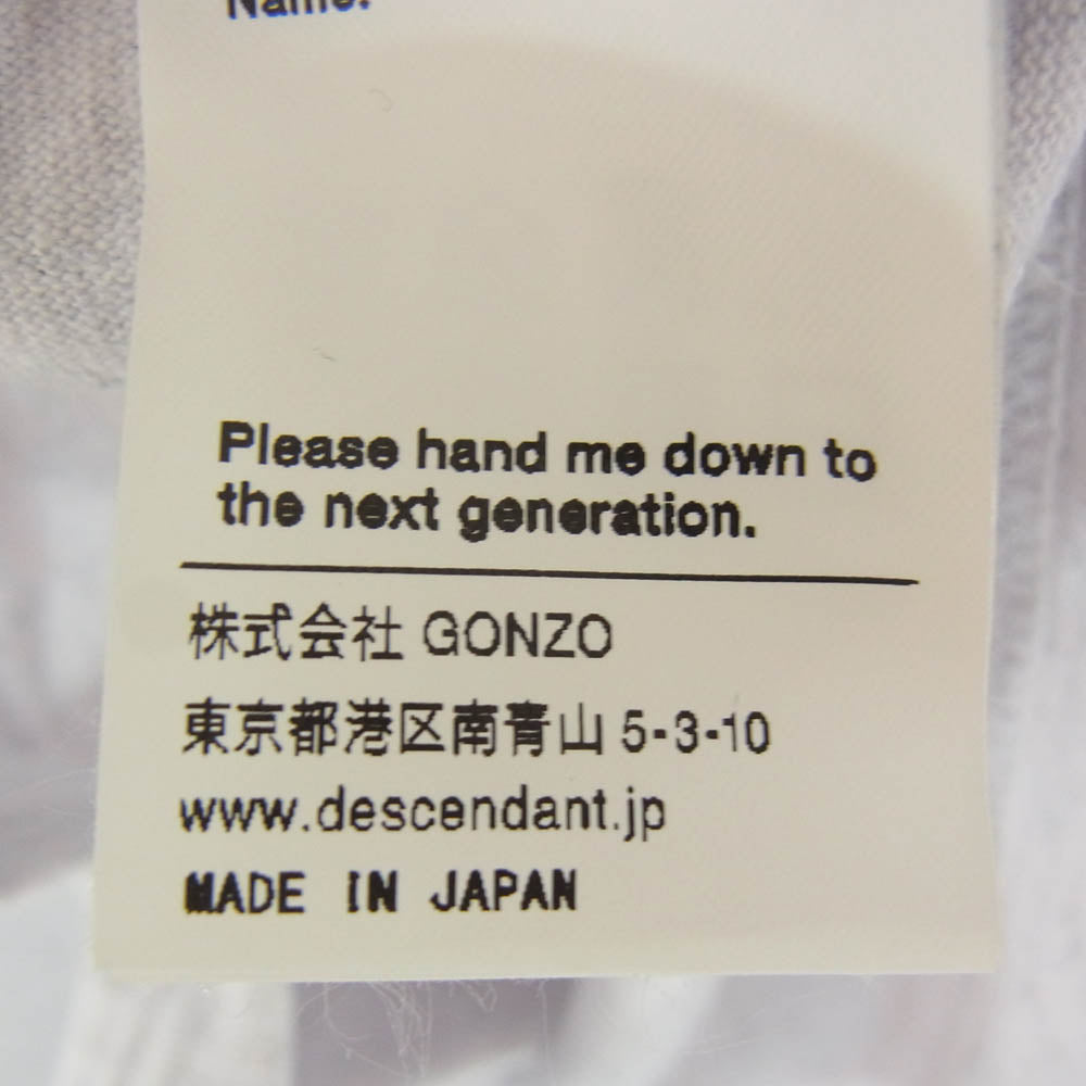 DESCENDANT ディセンダント 251ATDS-STM09S OCEAN'S WISDOM SS オーシャンズ ウィズダム 半袖 Tシャツ カットソー グレー系 2【中古】