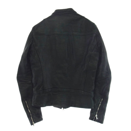 ISAMUKATAYAMA BACKLASH イサムカタヤマバックラッシュ 1645-01 バングラディッシュカーフ製品染め シングルライダースジャケット ブラック系 S【中古】