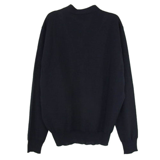 PRADA プラダ DNA00S 23年製 バージンウール Vネック カーディガン ブラック系 36【新古品】【未使用】【中古】