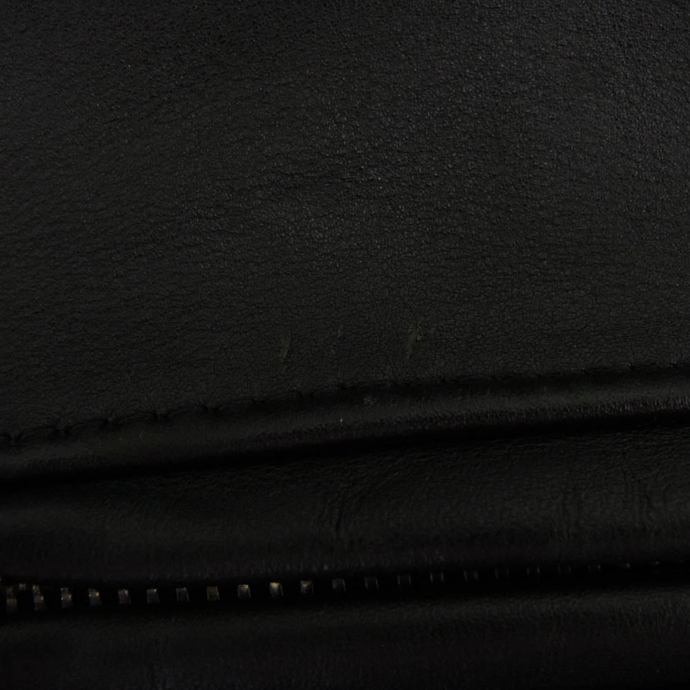 schott ショット SINGLE RIDERS LEATHER 641 スタンドカラー シングル ライダース ジャケット ブラック系 44【中古】