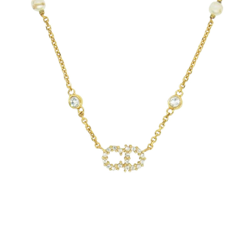 ディオールDIOR　ネックレス ゴールド パール ラインストーン クリスタル ディオールDIOR ネックレス ゴールド パール ラインストーン