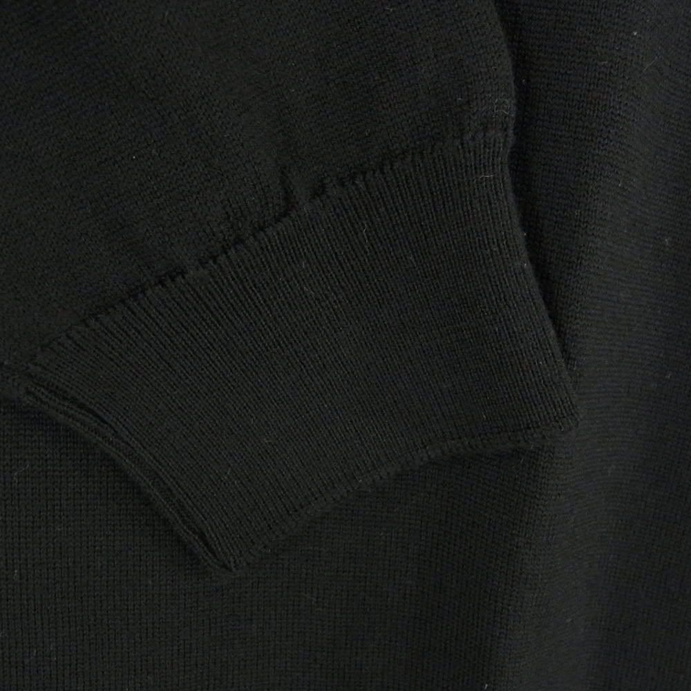 JOHN SMEDLEY ジョンスメドレー A4614 GRANDAD ヘンリーネック ニット 長袖 カットソー ブラック系 M【極上美品】【中古】