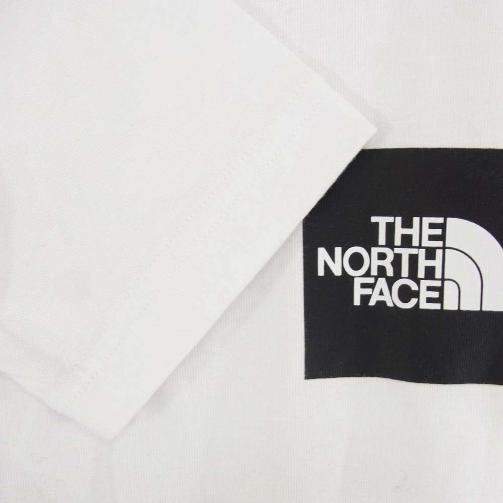 THE NORTH FACE ノースフェイス NT82202Z スクエアロゴ ロングスリーブ カットソー 長袖 Tシャツ ホワイト系 L【中古】
