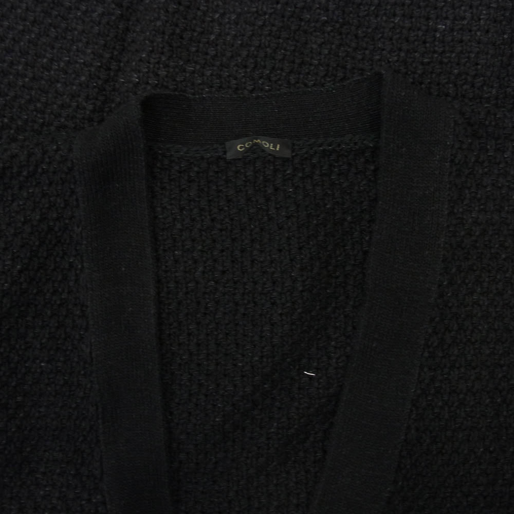 COMOLI コモリ 25SS B01-06009 5Gニットカーディガン ブラック系 1【中古】
