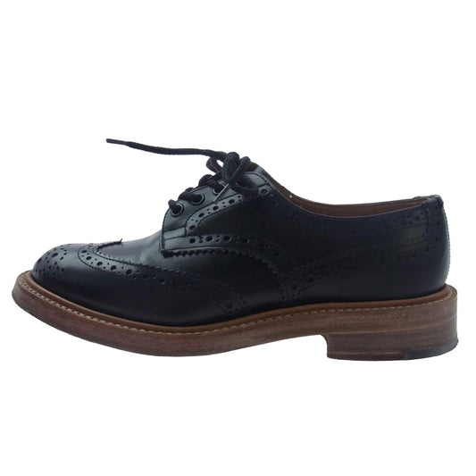 Tricker's トリッカーズ MS633 BOURTON バートン ウィングチップ カントリー レザー シューズ ブラック系 5.5【中古】