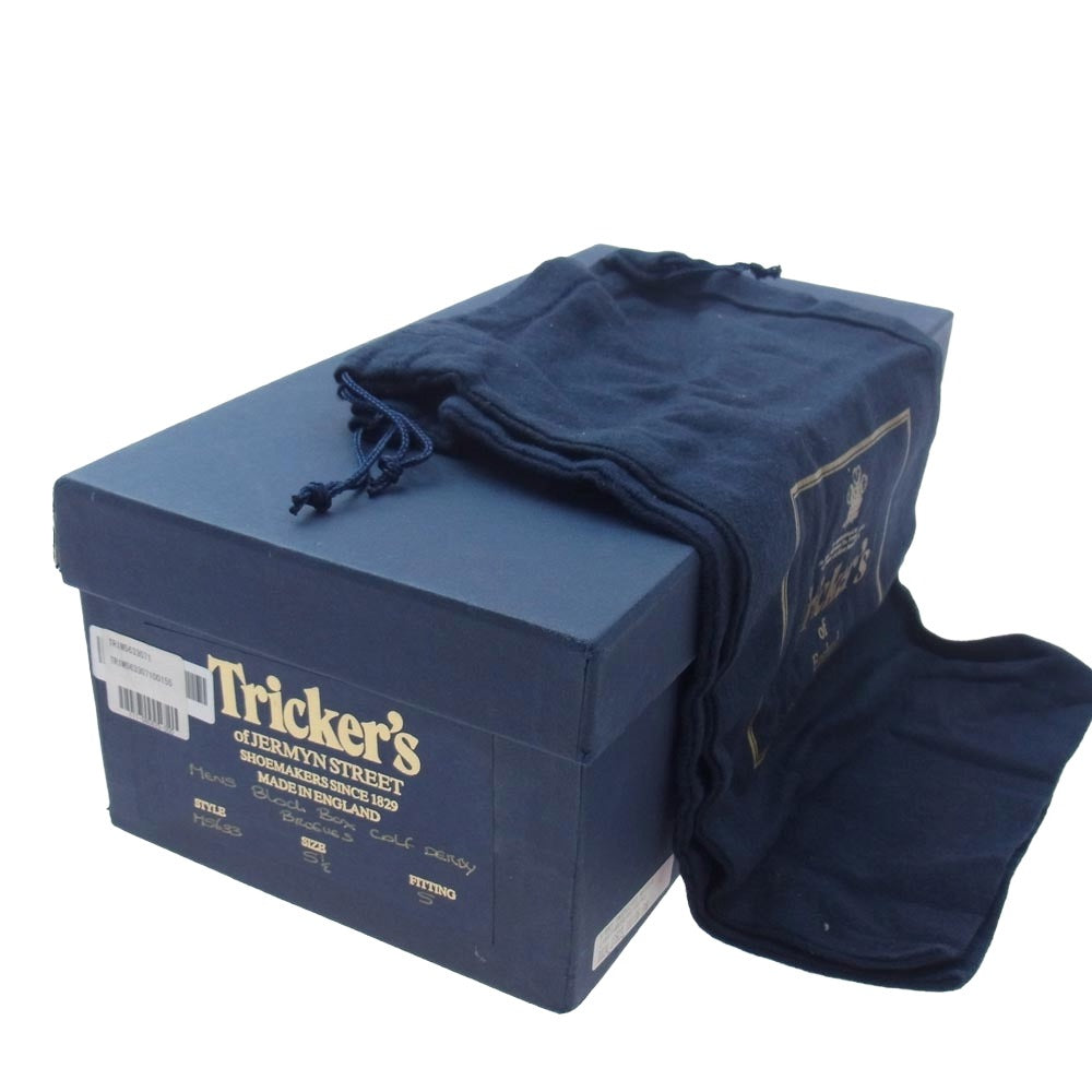 Tricker's トリッカーズ MS633 BOURTON バートン ウィングチップ カントリー レザー シューズ ブラック系 5.5【中古】