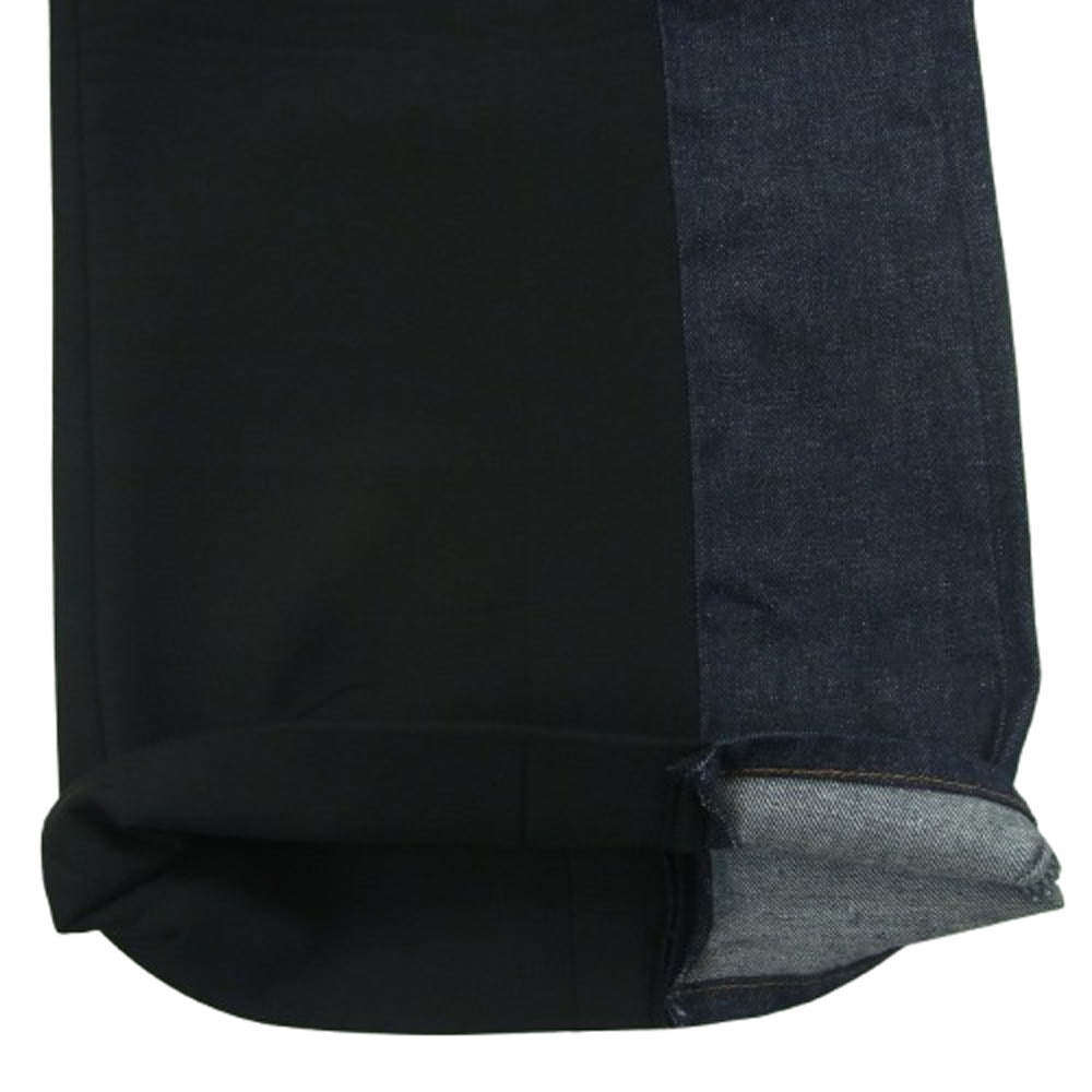 Sacai サカイ 25SS 25-07826 Suiting Denim Pants BLACK INDIGO ドッキング デニム パンツ ブラック系 インディゴブルー系 2【美品】【中古】