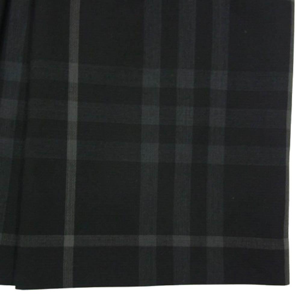 BURBERRY LONDON バーバリー ロンドン B1S21-284-08 三陽商会 ウール サイドプリーツ チェック スカート ブラック系【中古】